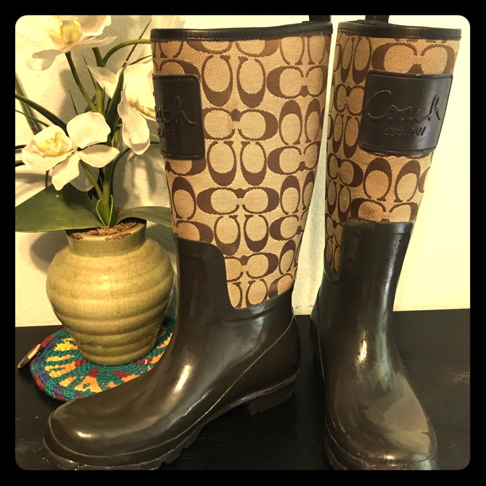 Coach rainboots size 6.5 Authentic